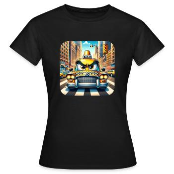 Taxi énervé 03 - T-shirt Femme - noir - Devant - AI Model Female 172 dark (172cm)