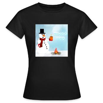ICH BIN KALTER SPANIER - Frauen T-Shirt - Schwarz - Vorne - AI Model Female 172 dark (172cm)