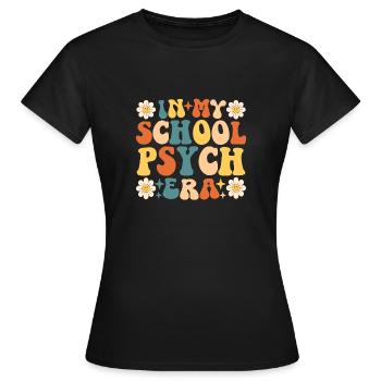 In meiner Schule Psych Ära Retro Schulpsychologe - Frauen T-Shirt - Schwarz - Vorne - AI Model Female 172 dark (172cm)