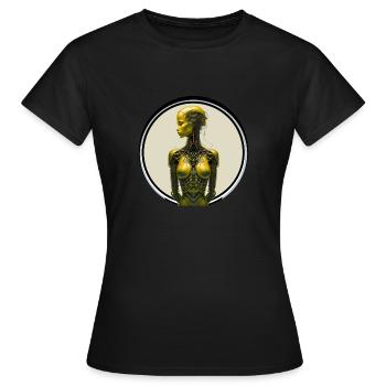 ROBOTICS & BEAUTY - Women's T-Shirt - black - Front - AI Model Female 172 dark (172cm)
