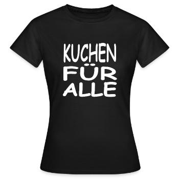 Kuchen - Frauen T-Shirt - Schwarz - Vorne - AI Model Female 172 dark (172cm)