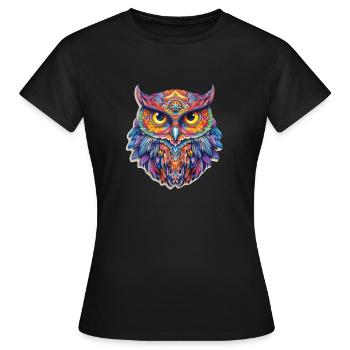 Chouette - T-shirt Femme - noir - Devant - AI Model Female 172 dark (172cm)