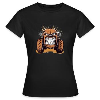 Tracteur énervé n°3 - T-shirt Femme - noir - Devant - AI Model Female 172 dark (172cm)