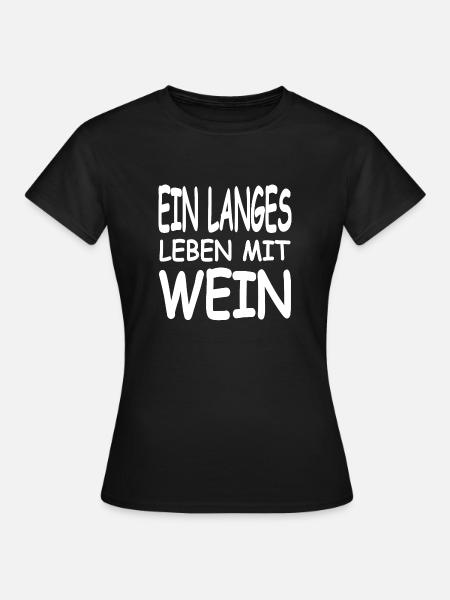 Wein - Frauen T-Shirt - Schwarz