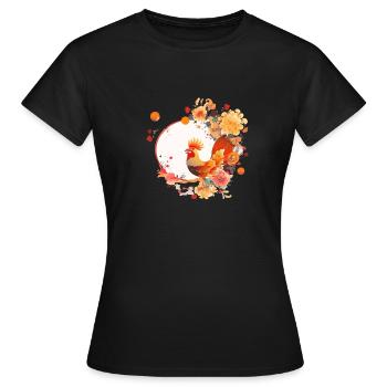 Coq du nouvel an chinois - T-shirt Femme - noir - Devant - AI Model Female 172 dark (172cm)