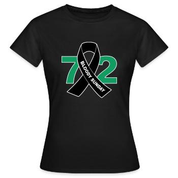 Bloody Sunday Ribbon - Women's T-Shirt - black - Front - AI Model Female 172 dark (172cm)
