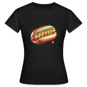 Ich liebe HotDOG - Frauen T-Shirt - Schwarz - Vorne - AI Model Female 172 dark (172cm)