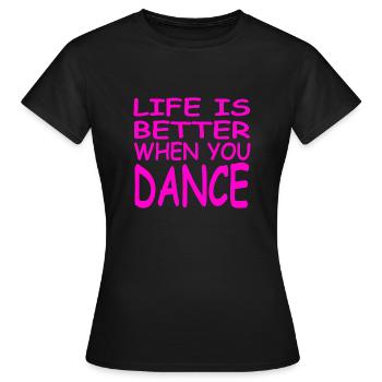Danser - T-shirt Femme - noir - Devant - AI Model Female 172 dark (172cm)