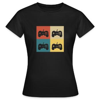 Retro-Vintage-Konsole - Frauen T-Shirt - Schwarz - Vorne - AI Model Female 172 dark (172cm)