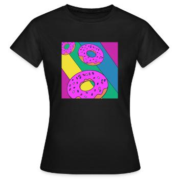 Donut - T-shirt Femme - noir - Devant - AI Model Female 172 dark (172cm)