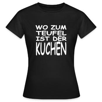 Kuchen - Frauen T-Shirt - Schwarz - Vorne - AI Model Female 172 dark (172cm)