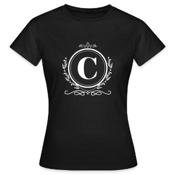 lettre c décoration - T-shirt Femme - noir - Devant - AI Model Female 172 dark (172cm)