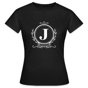 lettre j décoration - T-shirt Femme - noir - Devant - AI Model Female 172 dark (172cm)