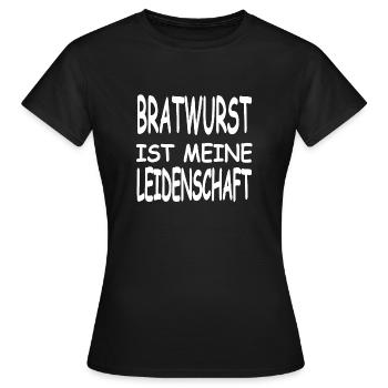 Bratwurst - Frauen T-Shirt - Schwarz - Vorne - AI Model Female 172 dark (172cm)