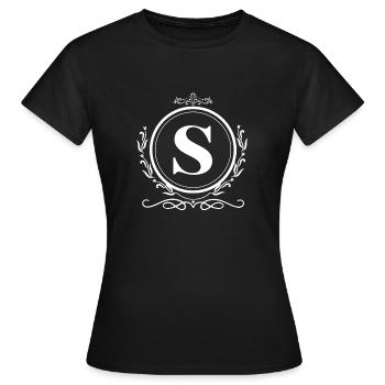 lettre s décoration - T-shirt Femme - noir - Devant - AI Model Female 172 dark (172cm)