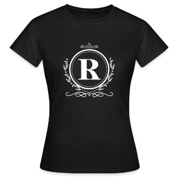 Buchstabe R Dekoration - Frauen T-Shirt - Schwarz - Vorne - AI Model Female 172 dark (172cm)