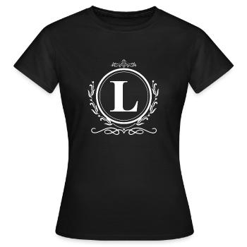 lettre l décoration - T-shirt Femme - noir - Devant - AI Model Female 172 dark (172cm)