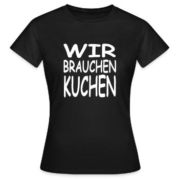 Kuchen - Frauen T-Shirt - Schwarz - Vorne - AI Model Female 172 dark (172cm)