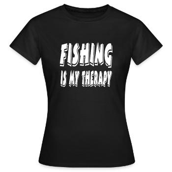 Angling - Women's T-Shirt - black - Front - AI Model Female 172 dark (172cm)