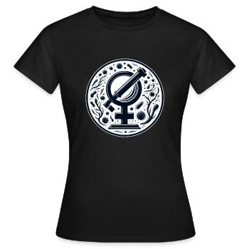 Retro-Venerologen-Mikroskop - Frauen T-Shirt - Schwarz - Vorne - AI Model Female 172 dark (172cm)