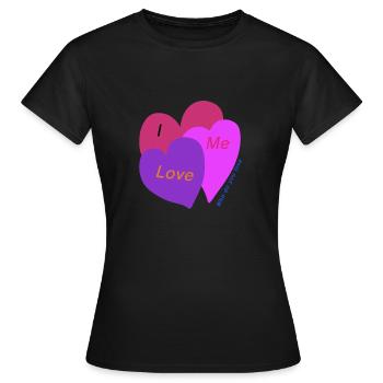 Love me - Women's T-Shirt - black - Front - AI Model Female 172 dark (172cm)