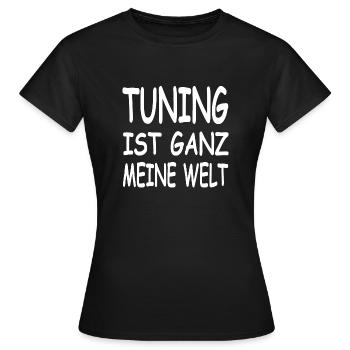 Tuning - Frauen T-Shirt - Schwarz - Vorne - AI Model Female 172 dark (172cm)