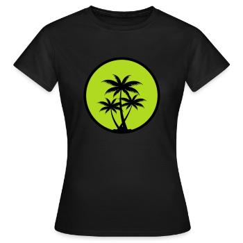 Palmiers - T-shirt Femme - noir - Devant - AI Model Female 172 dark (172cm)