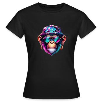 Monkey Coolio Fantastico - Frauen T-Shirt - Schwarz - Vorne - AI Model Female 172 dark (172cm)