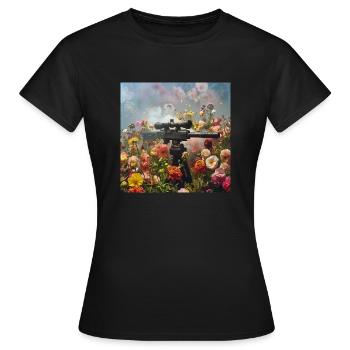 Le pouvoir des fleurs - T-shirt Femme - noir - Devant - AI Model Female 172 dark (172cm)
