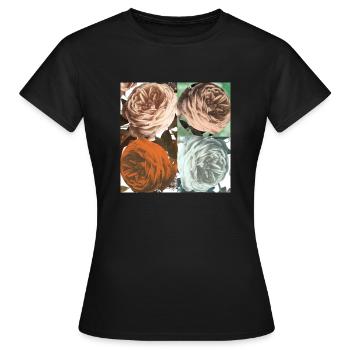 Rosenquartet - Frauen T-Shirt - Schwarz - Vorne - AI Model Female 172 dark (172cm)