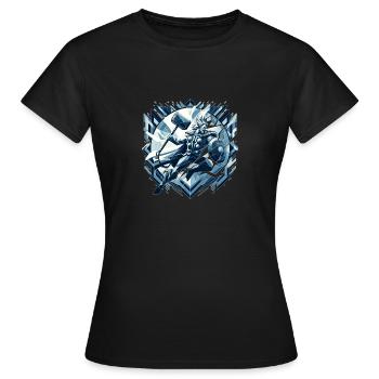 Krieger der Eiszeit - Frauen T-Shirt - Schwarz - Vorne - AI Model Female 172 dark (172cm)