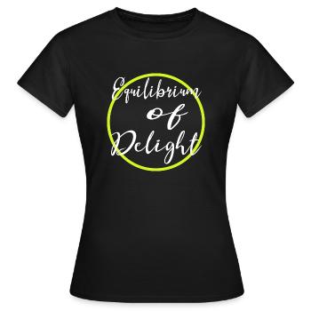 geek trouver l’équilibre anniversaire équilibre dans le chaos - T-shirt Femme - noir - Devant - AI Model Female 172 dark (172cm)