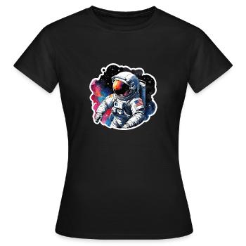 Aquarelle d’astronaute Aquarelle - T-shirt Femme - noir - Devant - AI Model Female 172 dark (172cm)