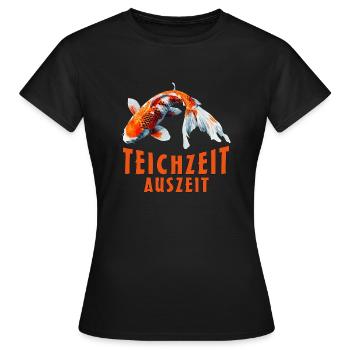 Koi Pond Time Out Pond Pond Vacances - T-shirt Femme - noir - Devant - AI Model Female 172 dark (172cm)
