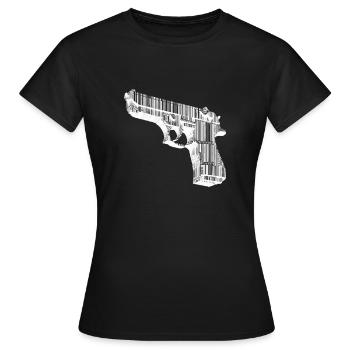 GUNCODE neg - Women's T-Shirt - black - Front - AI Model Female 172 dark (172cm)