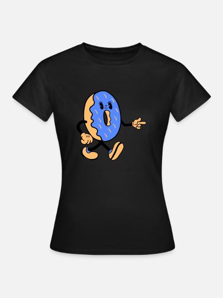 donut comic 1 - Frauen T-Shirt - Schwarz