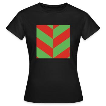 BLOW UP MOVIE: POP ART CUSHION 'DIAGONAL OP ART' - Women's T-Shirt - black - Front - AI Model Female 172 dark (172cm)