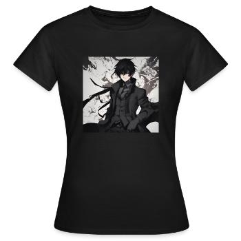 Anime dark boy - T-shirt Femme - noir - Devant - AI Model Female 172 dark (172cm)
