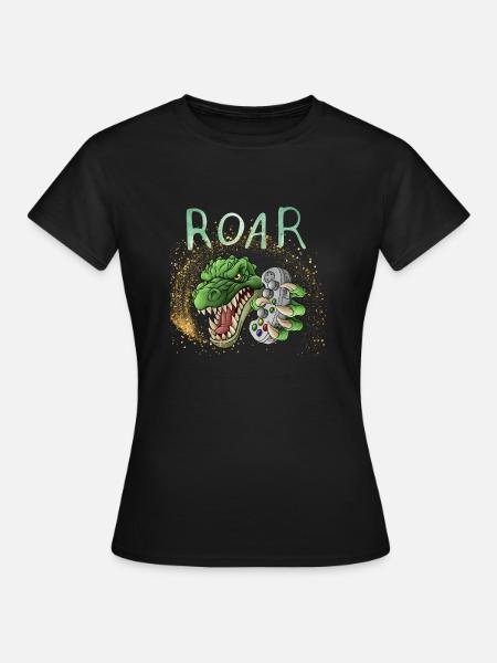 Roar T-rex - Frauen T-Shirt - Schwarz