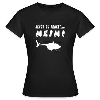 Hubschrauber - Frauen T-Shirt - Schwarz - Vorne - AI Model Female 172 dark (172cm)