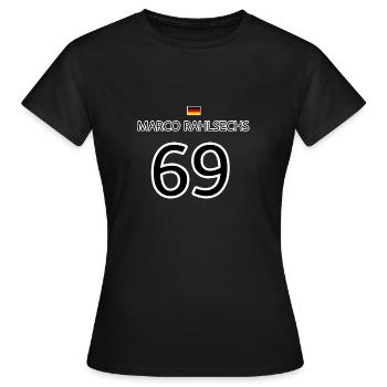Trikot Fußball deutschland - Frauen T-Shirt - Schwarz - Vorne - AI Model Female 172 dark (172cm)