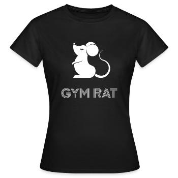 GYM RAT - Frauen T-Shirt - Schwarz - Vorne - AI Model Female 172 dark (172cm)