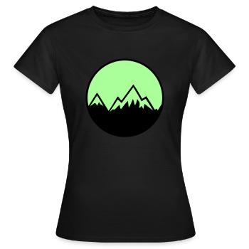 Montagnes - T-shirt Femme - noir - Devant - AI Model Female 172 dark (172cm)