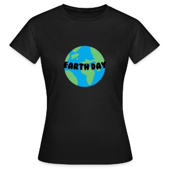 Jour de la Terre - T-shirt Femme - noir - Devant - AI Model Female 172 dark (172cm)