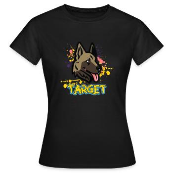 Hund - Fokus - Frauen T-Shirt - Schwarz - Vorne - AI Model Female 172 dark (172cm)