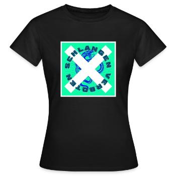 Schlangen? Nein Danke! - Frauen T-Shirt - Schwarz - Vorne - AI Model Female 172 dark (172cm)