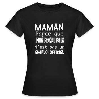 Mama: Weil Superhelden kein Job sind - Frauen T-Shirt - Schwarz - Vorne - AI Model Female 172 dark (172cm)