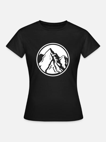 berge berge gebirge 1 - Frauen T-Shirt - Schwarz
