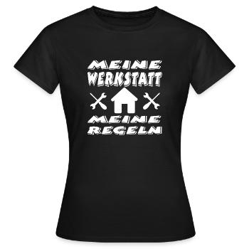 Werkstatt - Frauen T-Shirt - Schwarz - Vorne - AI Model Female 172 dark (172cm)