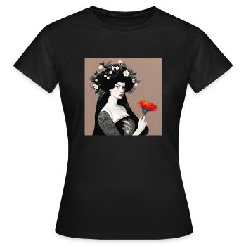Elysia, digital painting - Women's T-Shirt - black - Front - AI Model Female 172 dark (172cm)